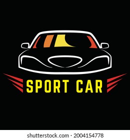 Car modern vector logo design