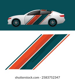 car modification sticker design vector. modern stickers