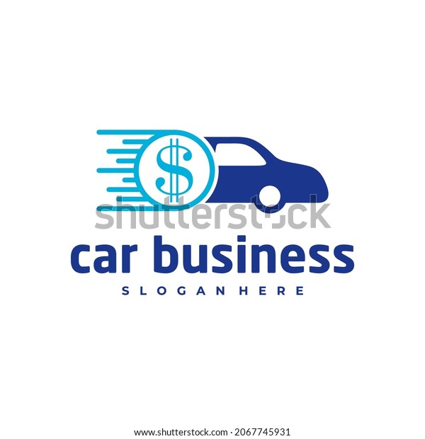 Car money logo vector template, Creative Car\
logo design concepts