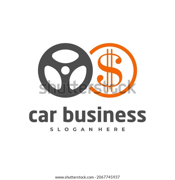 Car money logo vector template, Creative Car\
logo design concepts