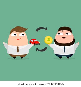 car for money made in vector 