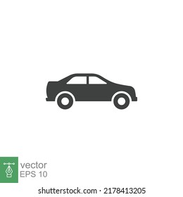 Car monochrome icon set. Simple solid style. Pictogram, silhouette, automotive, black, shape, flat sign, symbol, vehicle concept. Vector illustration isolated on white background EPS 10