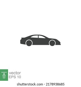 Car monochrome icon set. Simple solid style. Pictogram, silhouette, automotive, black, shape, flat sign, symbol, vehicle concept. Vector illustration isolated on white background EPS 10