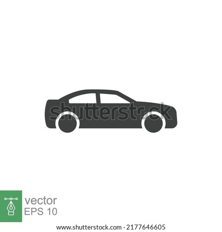 Car monochrome icon set. Simple solid style. Pictogram, silhouette, automotive, black, shape, flat sign, symbol, vehicle concept. Vector illustration isolated on white background EPS 10
