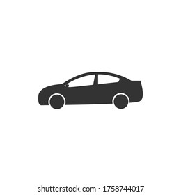 Car. monochrome icon. Transparent background