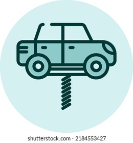 Car motor check, illustration, vector on a white background.