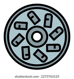 Car motor part icon outline vector. Auto pipe. Spare machine