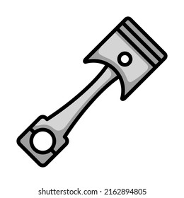 Car Motor Piston Icon. Editable Bold Outline With Color Fill Design. Vector Illustration.