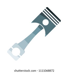 Car motor piston icon. Flat color design. Vector illustration.