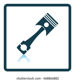Car motor piston icon. Shadow reflection design. Vector illustration.