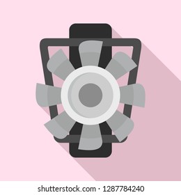 Car motor ventilator icon. Flat illustration of car motor ventilator vector icon for web design