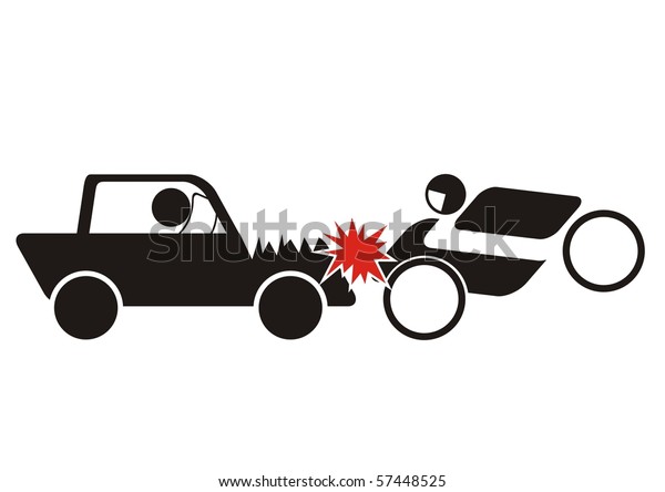 Car and motorcycle\
accident