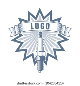 car and motorcycle repair service garage logo; vehicle service company badge