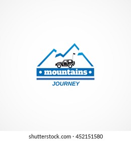 Car and mountains.