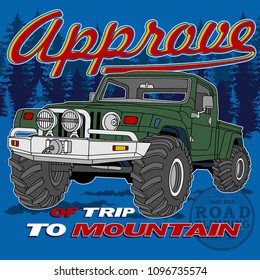 car mountain,vector illustration