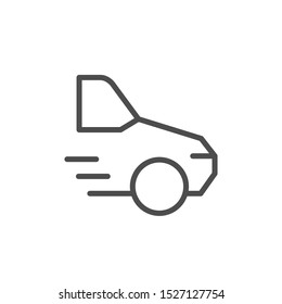 Car Movement Line Outline Icon Stock Vector (Royalty Free) 1527127754 ...