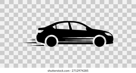 Car moving fast on road