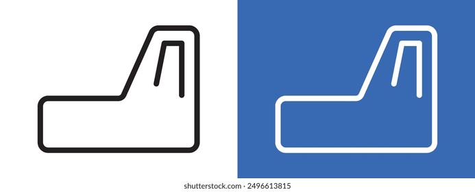 Car mud flap icon logo sign set vector outline