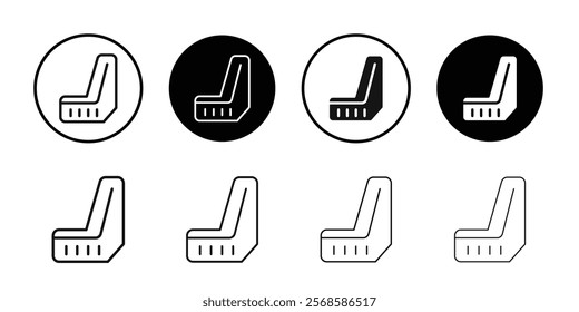 Car mud flap icon Simple thin outline