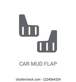car mud flap icon. Trendy car mud flap logo concept on white background from car parts collection. Suitable for use on web apps, mobile apps and print media.