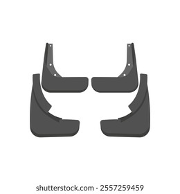 Car Mudguards, Automotive Flat Illustration Isolated