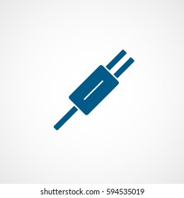 Car Muffler Blue Flat Icon On White Background