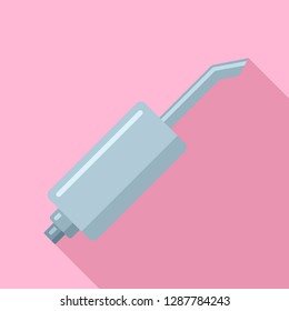 Car muffler icon. Flat illustration of car muffler vector icon for web design