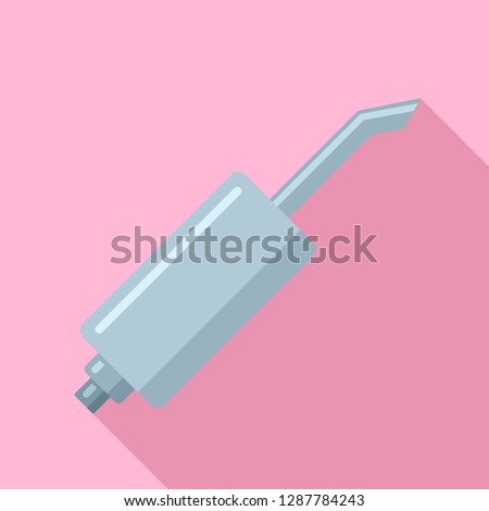 Car muffler icon. Flat illustration of car muffler vector icon for web design