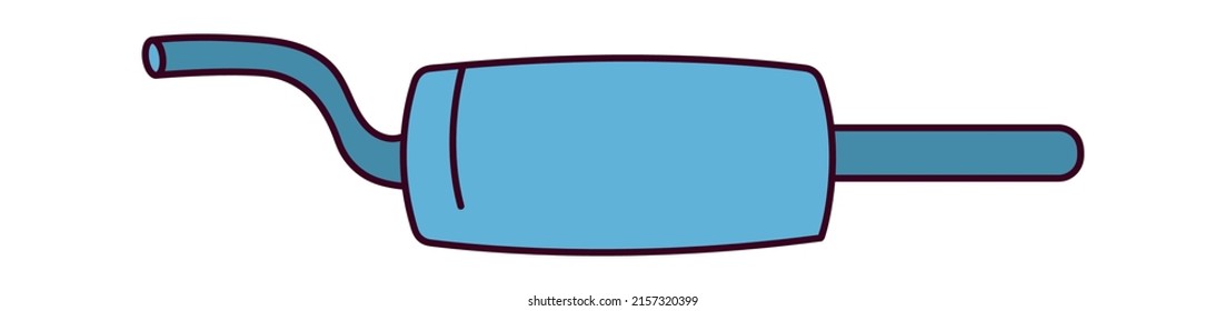 Icono del silenciador de coches. Ilustración del vector