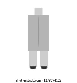 Car muffler speed power vector symbol icon. Transport double tailpipe parts flat equipment engine. Vehicle silencer
