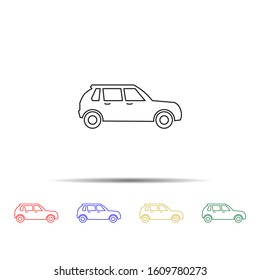 car multi color style icon. Simple thin line, outline vector of transport icons for ui and ux, website or mobile application