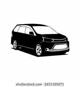 Auto Mehrzweck Fahrzeug Vektor Silhouette