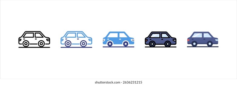 Car Multi Style Icon Set