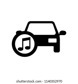 Car with Music icon vector icon. Simple element illustration. Car with Music symbol design. Can be used for web and mobile.