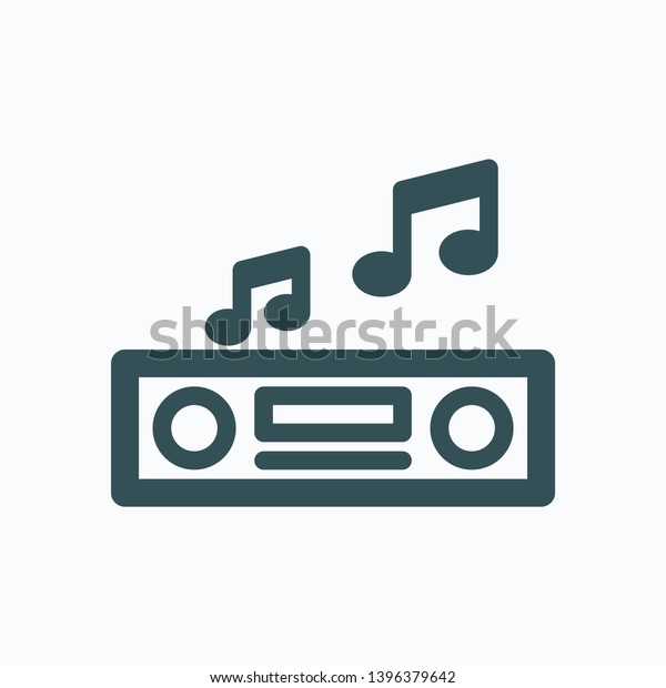 Car music receiver outline icon, car audio system
vector icon