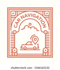 CAR NAVIGATION ICON CONCEPT