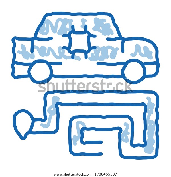car\
navigation sketch icon vector. Hand drawn blue doodle line art car\
navigation sign. isolated symbol\
illustration