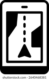 Car Navigation System Semi Solid Icon Design