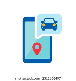 Ilustración vectorial del sistema de navegación del automóvil
