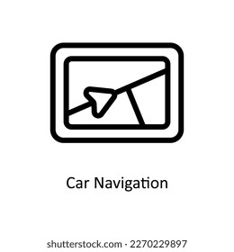 Car navigation Vector  Outline Icons. Simple stock illustration stock