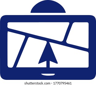 Car Navigator icon vector sign