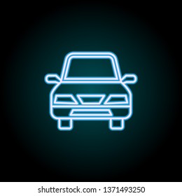 car neon icon. Elements of Camping set. Simple icon for websites, web design, mobile app, info graphics on dark gradient background