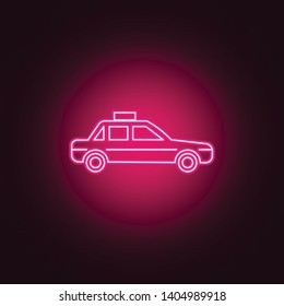 Car neon icon. Elements of Transport set. Simple icon for websites, web design, mobile app, info graphics