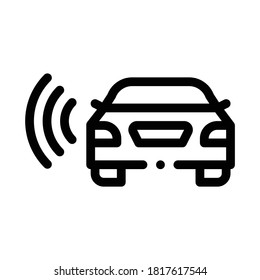 car network connection icon vector. car network connection sign. isolated contour symbol illustration