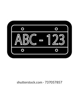 car number icon, vector illustration, black sign on isolated background