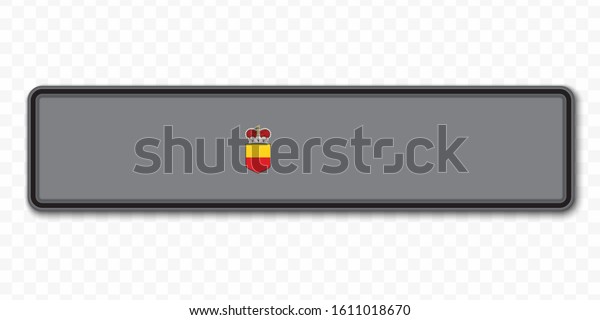 Car number plate. Vehicle registration\
license of Liechtenstein