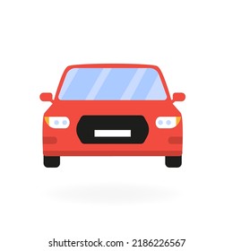 Car with numbers on a white background. Vector illustration