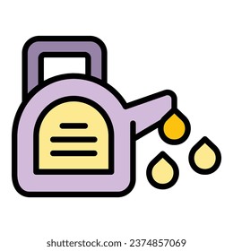 Car oil fill icon outline vector. Auto motor. Engine repair color flat