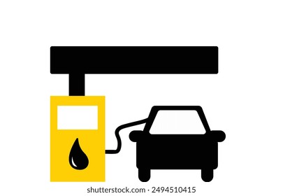 Car oil filling station for vehicle's illustration