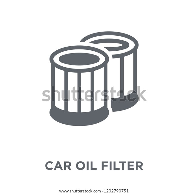 car oil filter icon. car oil filter design
concept from Car parts collection. Simple element vector
illustration on white
background.